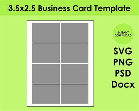 Business Card Svg Template